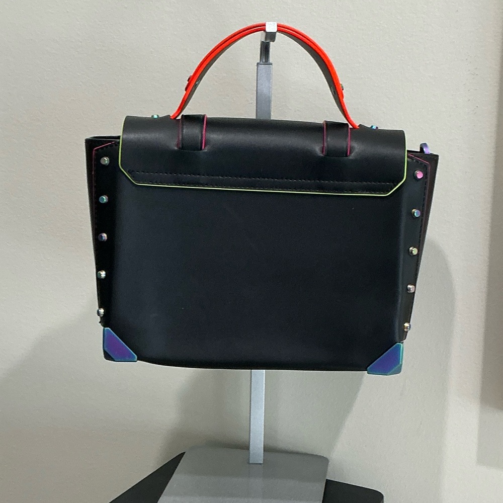 Michael Kors Black Satchel with Rainbow Accents - Picture 5 of 5